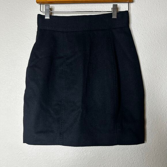 Stella McCartney Wool Cashmere Skirt Size 38 US 8 Black Mini Basic Classic - Picture 1 of 8
